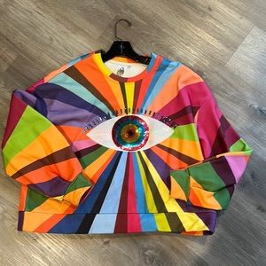 COPY - Queen of sparkles evil eye sweatshirt. So soft. So fun! Worn 2x